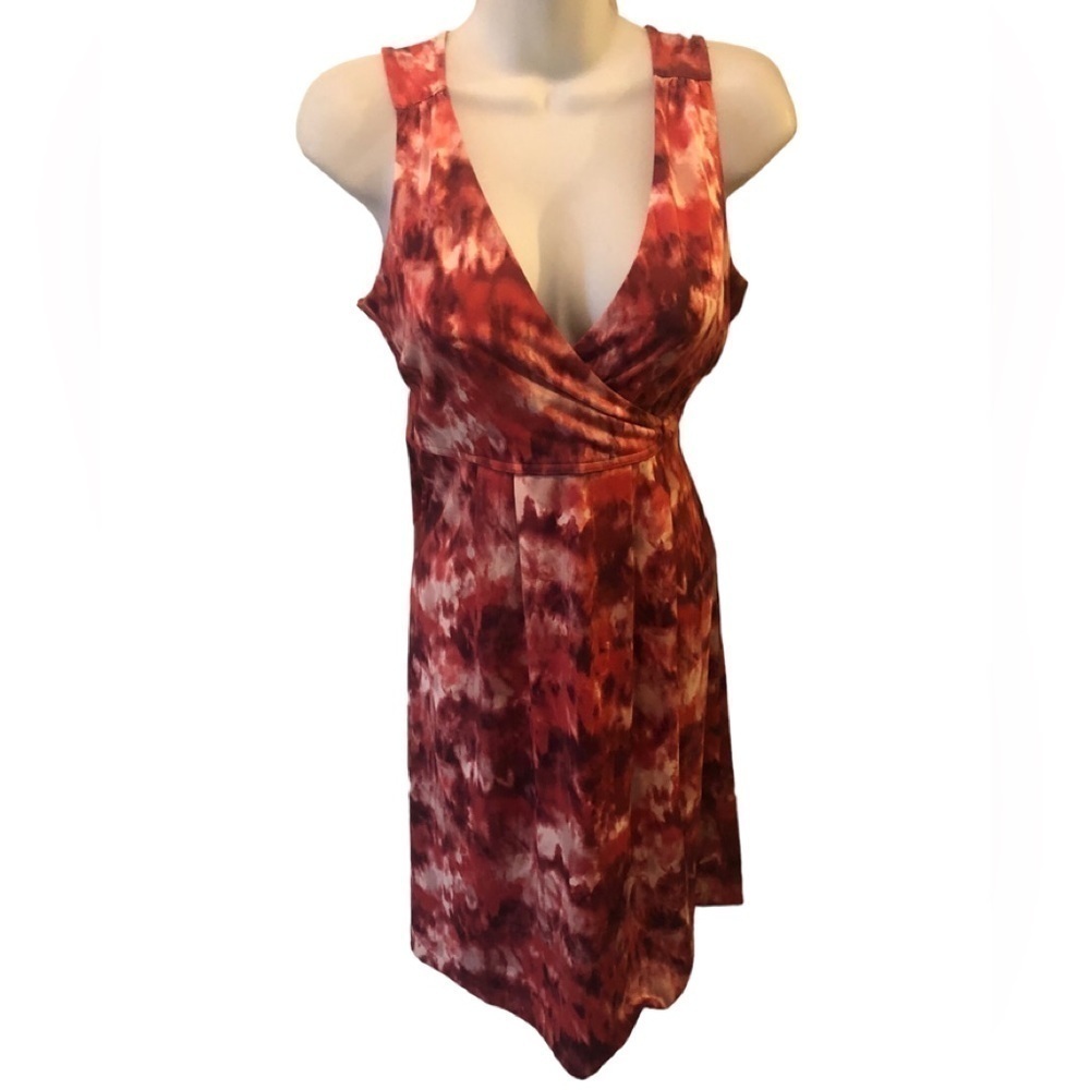 Eddie Bauer Faux Wrap Knit Athletic Dress Sz. S Sleeveless Cruise Resort Vacay